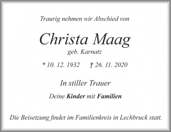 Christa Maag