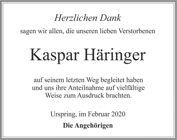 Kaspar Häringer