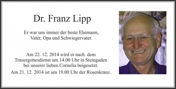 Dr. Franz Lipp