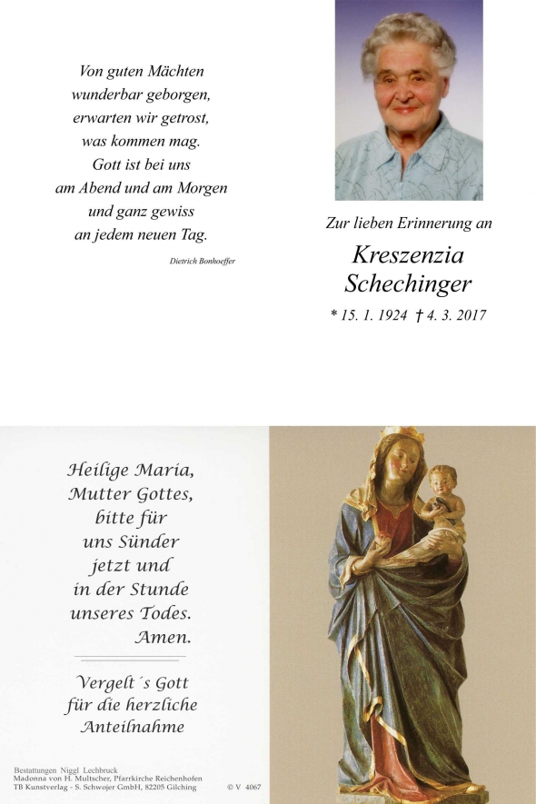 Kreszenzia Schechinger