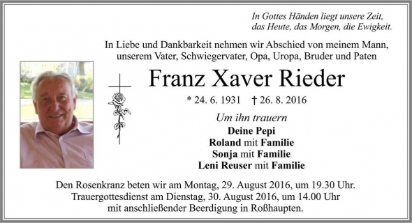 Franz Xaver Rieder