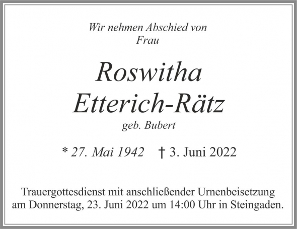 Roswitha Etterich-Rätz