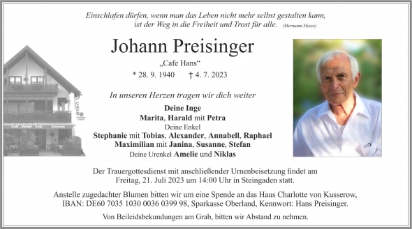 Johann Preisinger