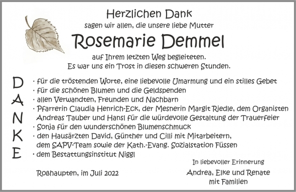 Rosemarie Demmel