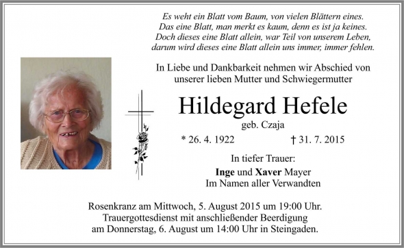 Hildegard Hefele