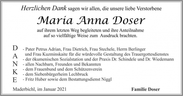 Maria Anna Doser