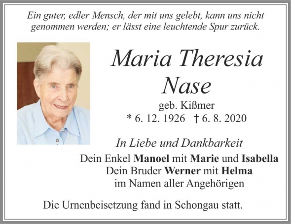 Maria Theresia Nase