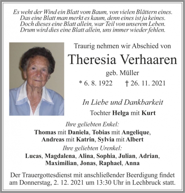 Theresia Verhaaren