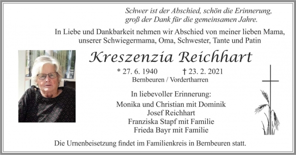 Kreszenzia Reichhart